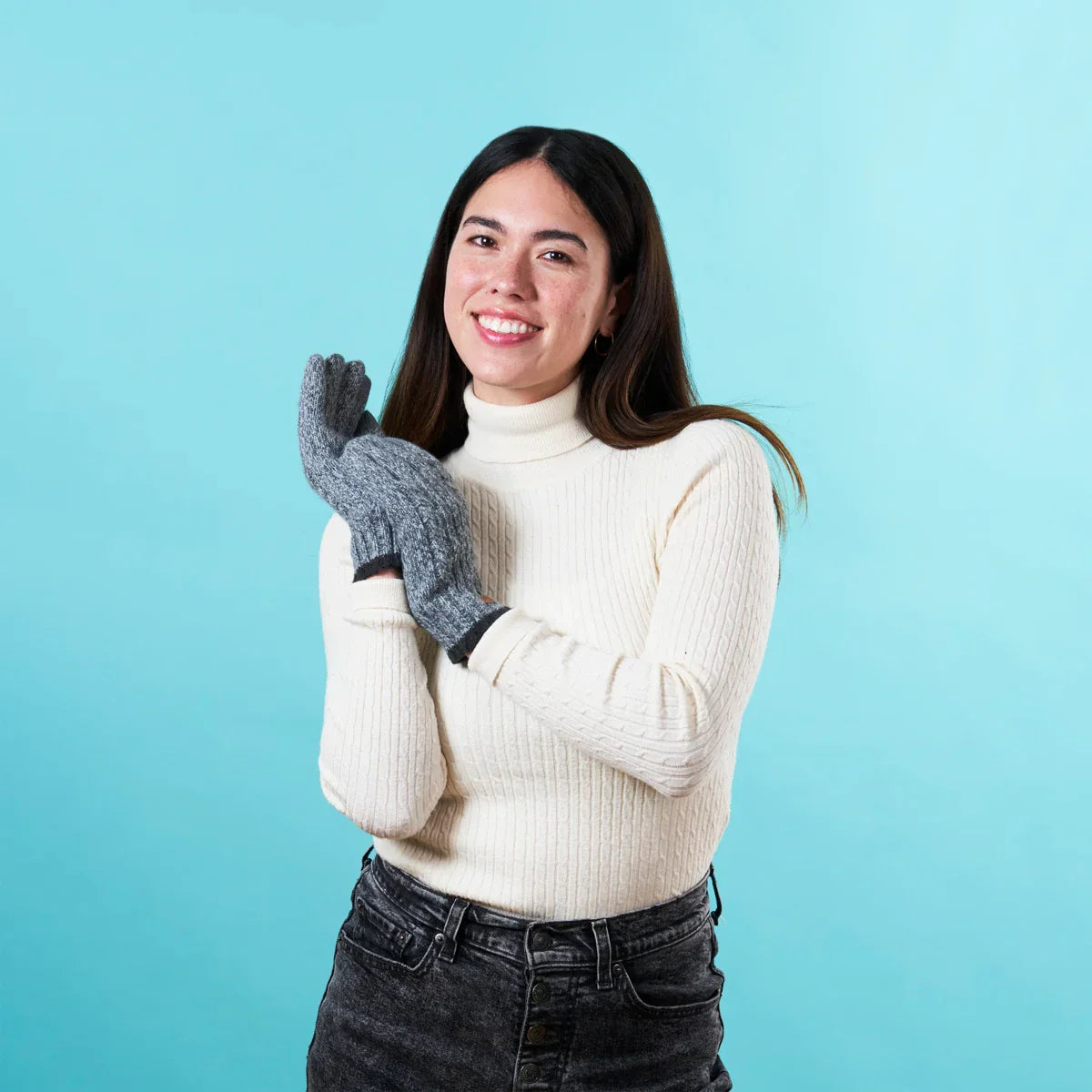 Gants Creamy gin Gris