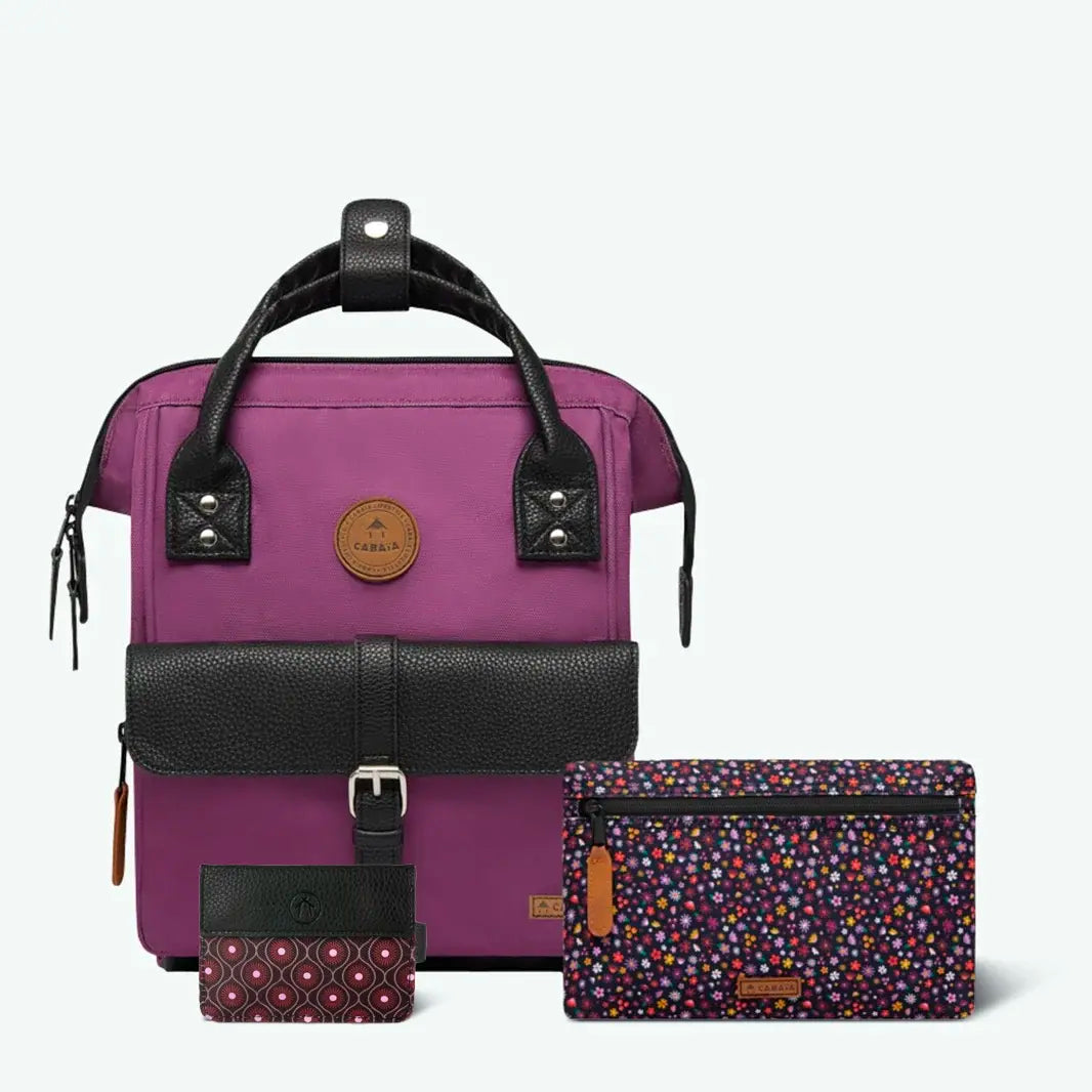 Duo Sac à dos et Porte-cartes Violet