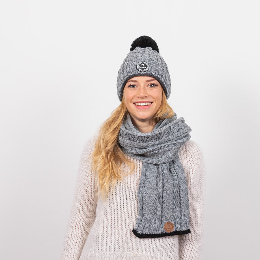 Creamy Gin Gris mélangé - Écharpe