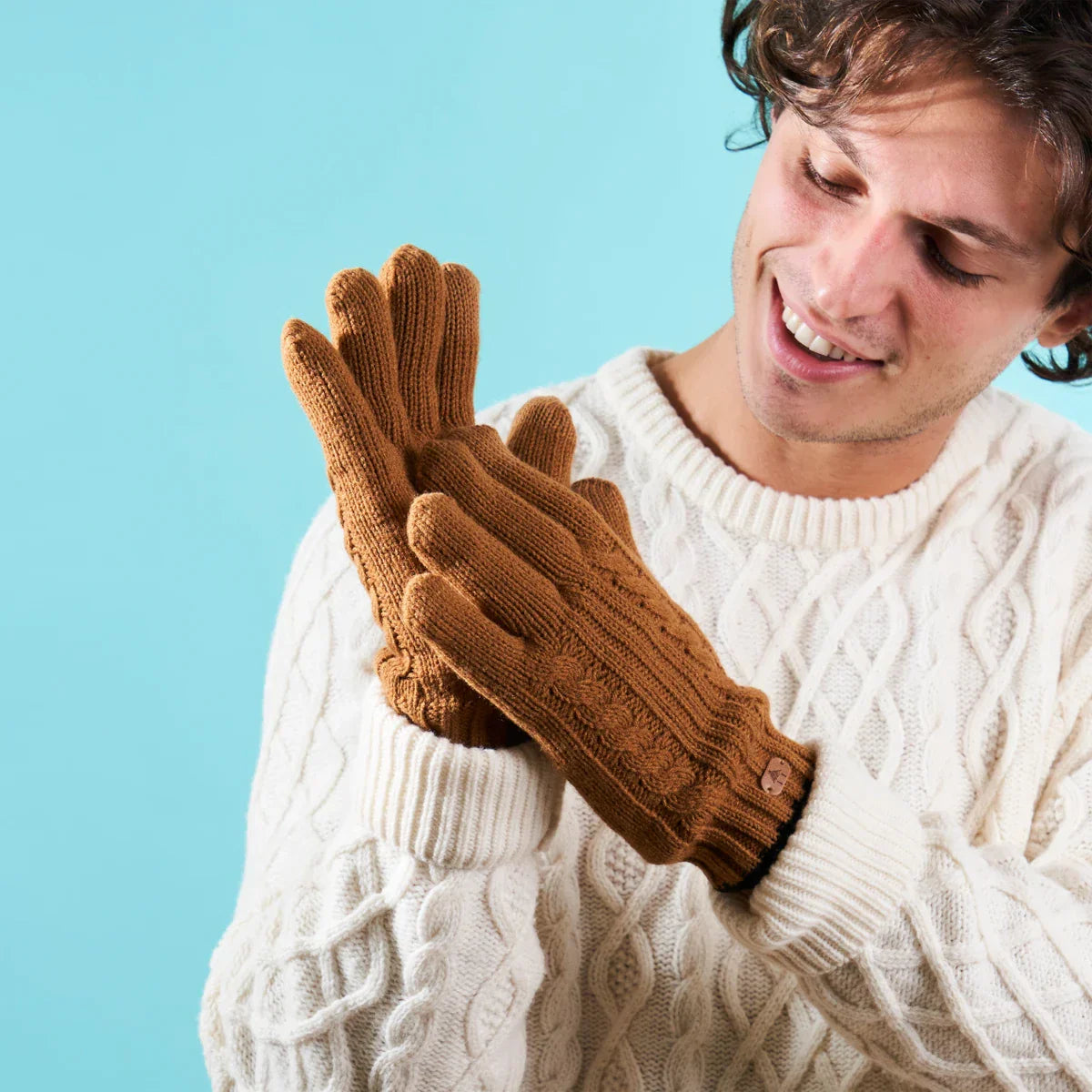 Gants Creamy gin Marron