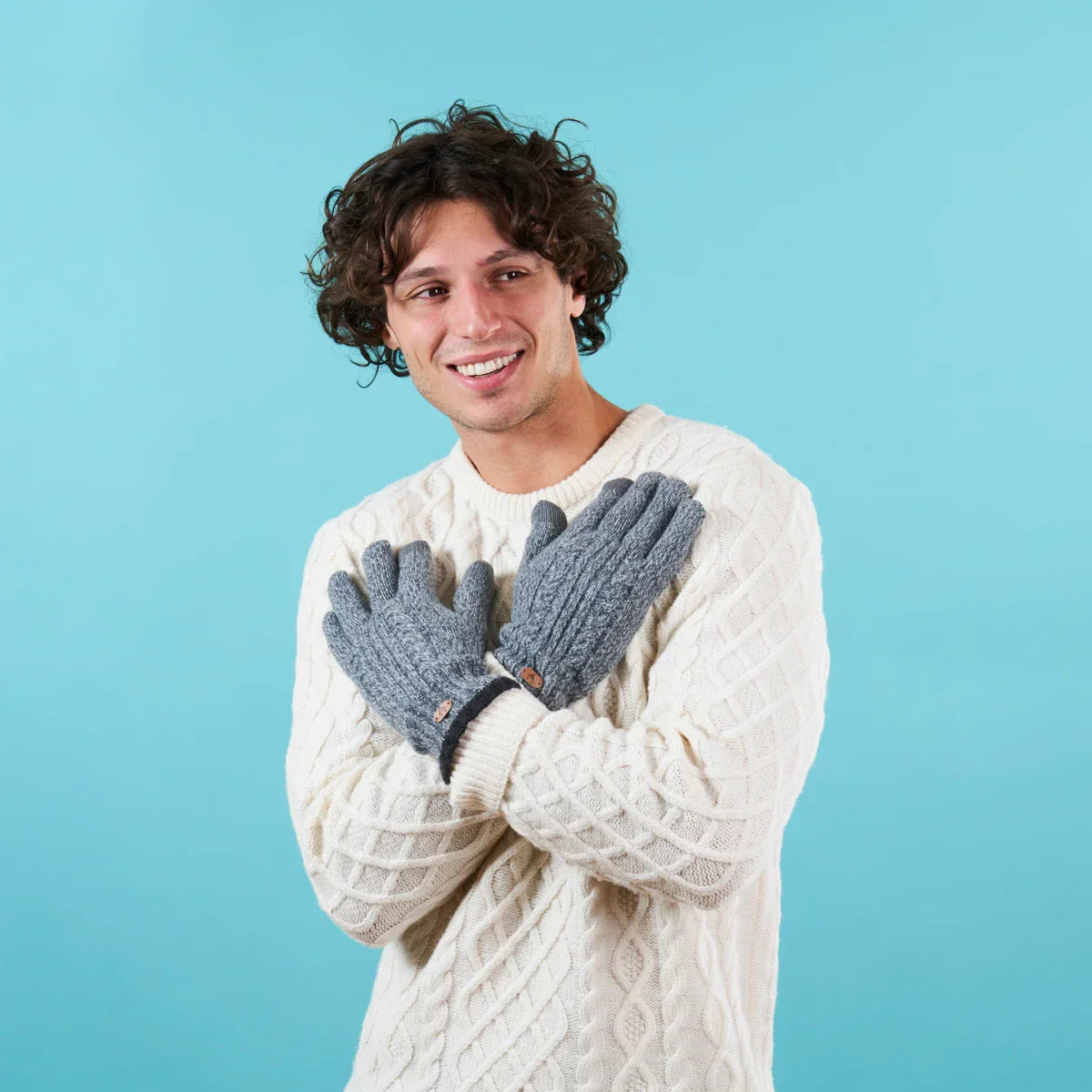 Gants Creamy gin Gris