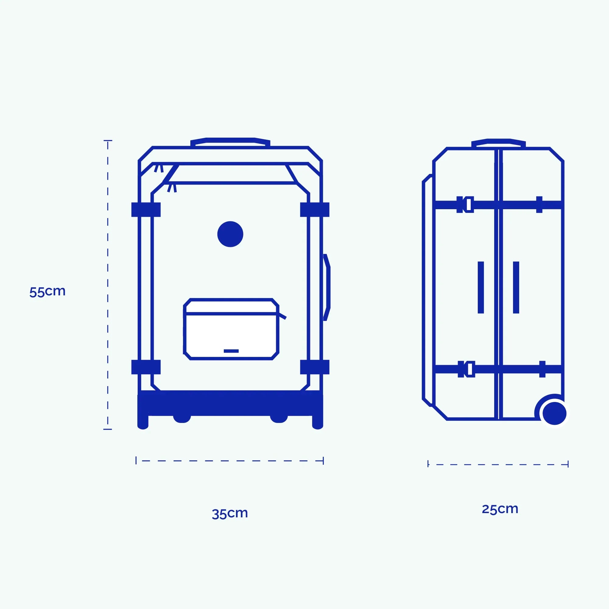 Valise souple 2 roues small Edea